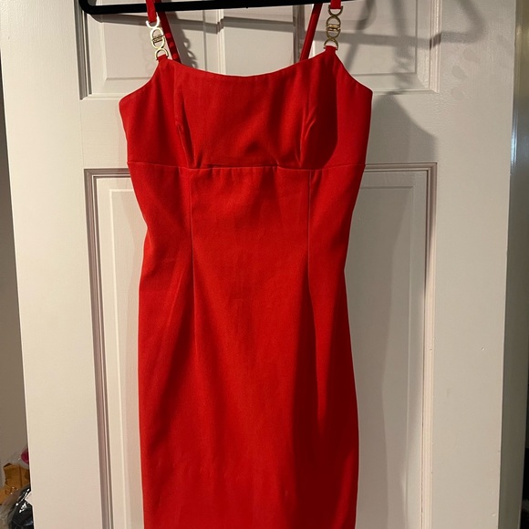 Red Mini Dress Size S - Picture 2 of 5